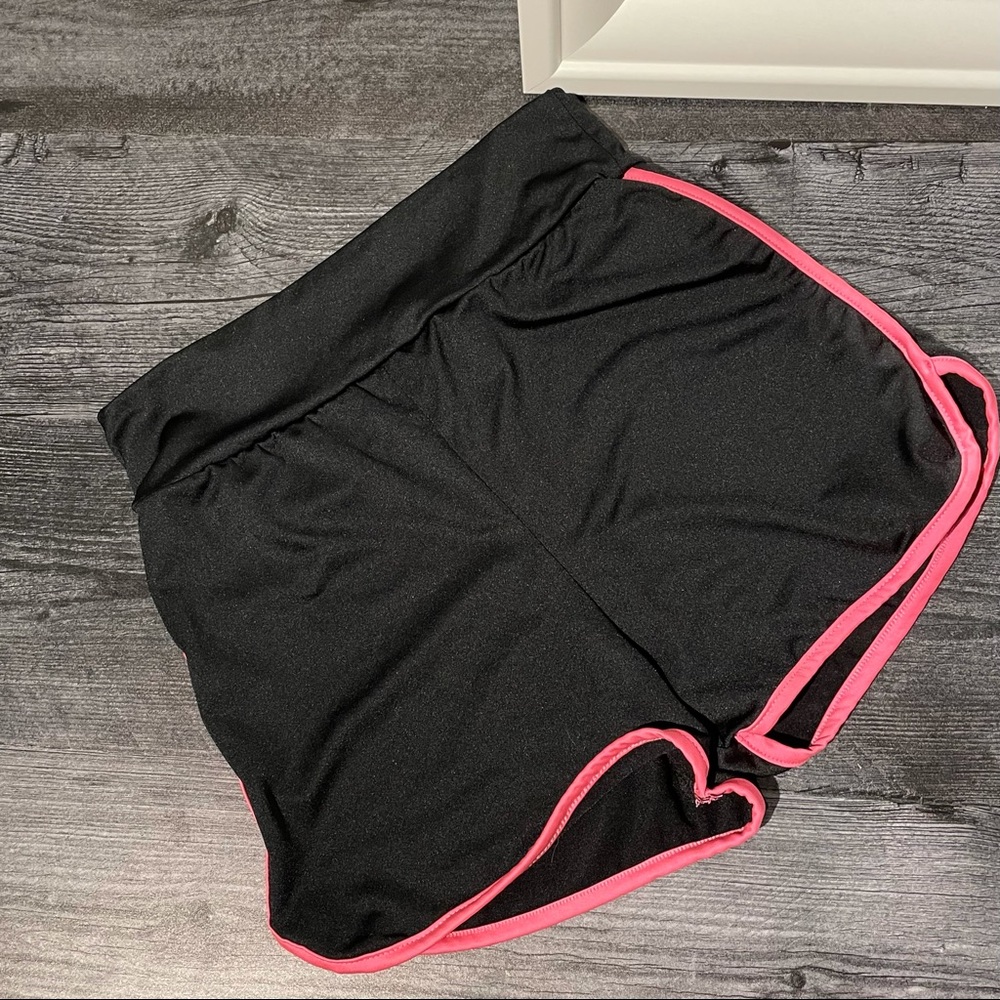 Pink and Black Spandex Biker/Track Short
